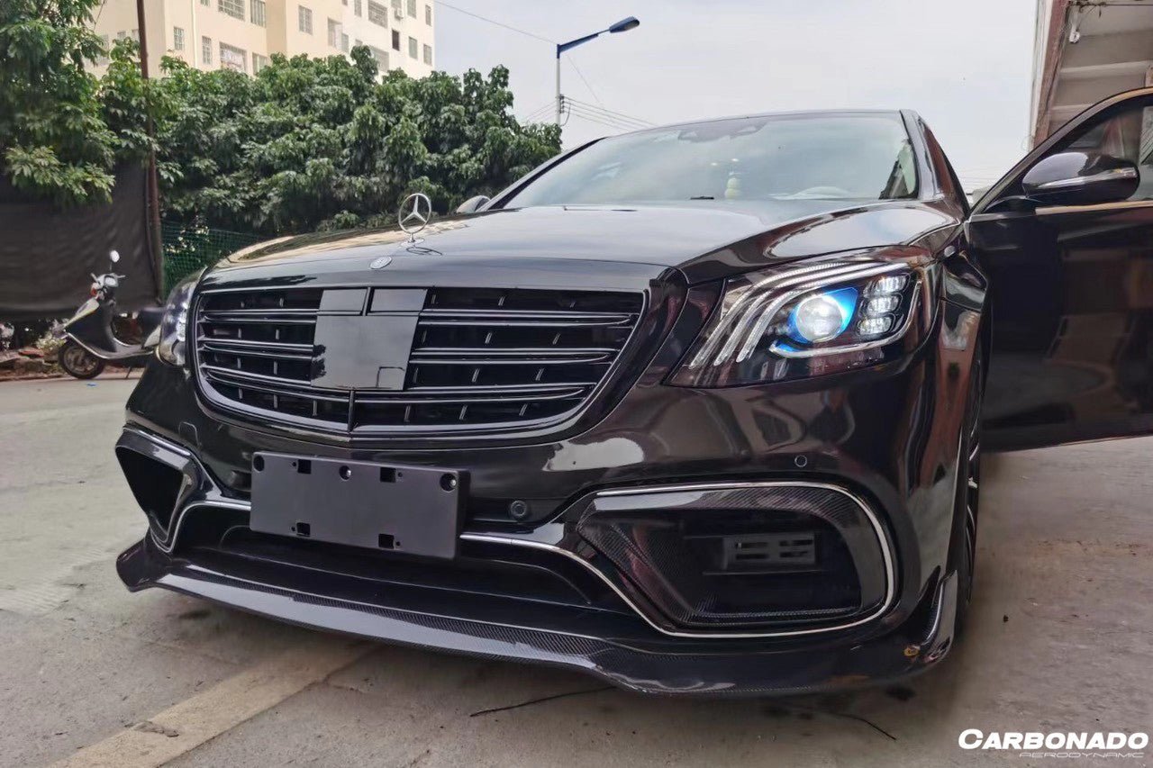 2017 - 2020 Mercedes Benz S63 W222 Sedan BRS Style Front Lip